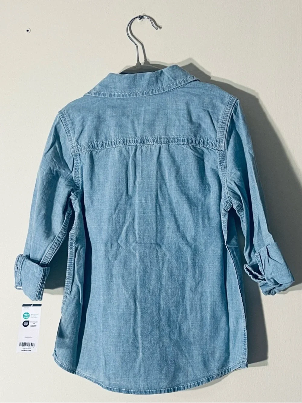 NWT OshKosh B'gosh | Cotton Button Front Chambray Shirt Top Size 7